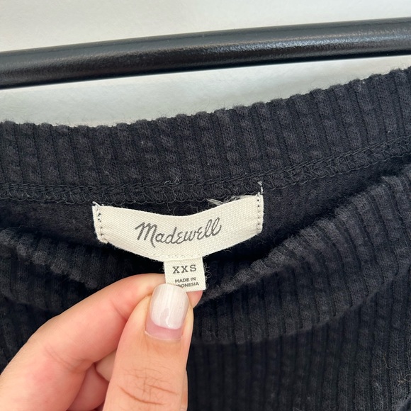 Madewell Seersucker Apron Tank Top in Black - Picture 8 of 9